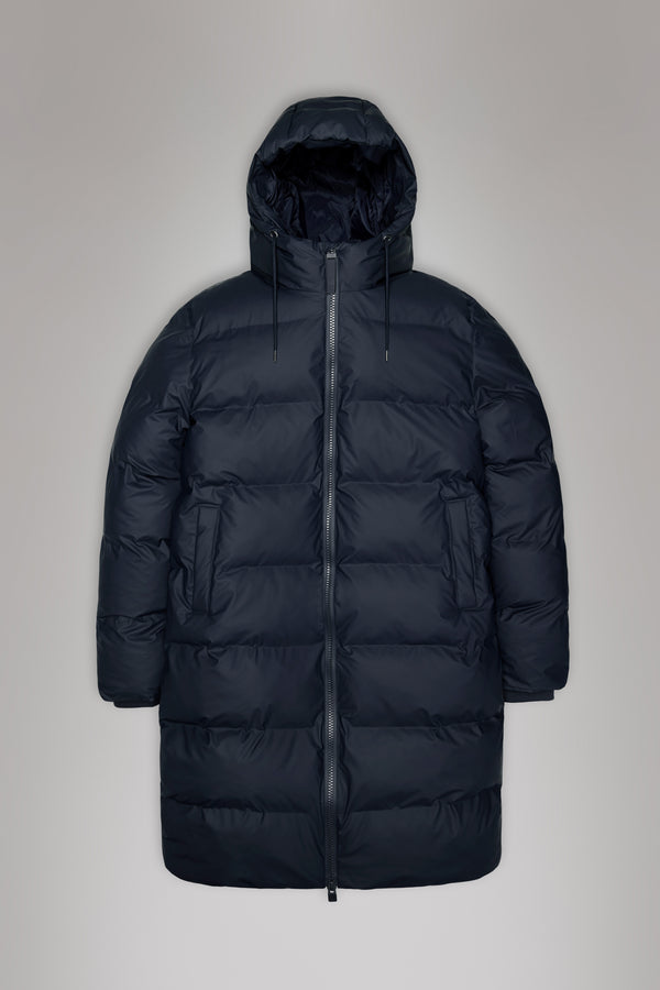 Rains Alta Longer Puffer Jacket Navy