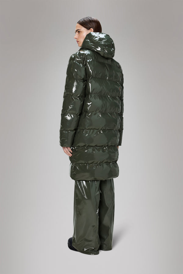 Rains Alta Longer Puffer Jacket Swamp