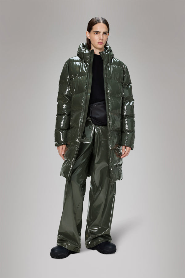 Rains Alta Longer Puffer Jacket Swamp