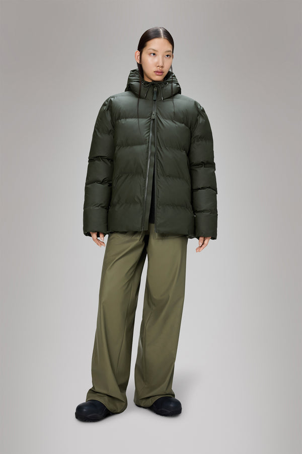 Rains Alta Puffer Jacket Green