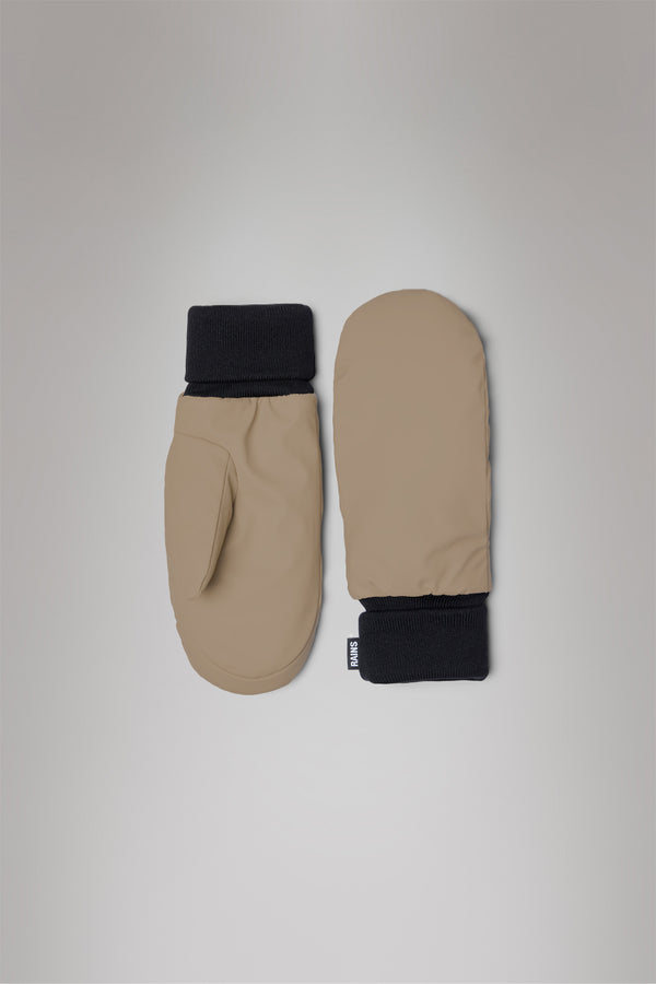 rains Alta Puffer Mittens Beige