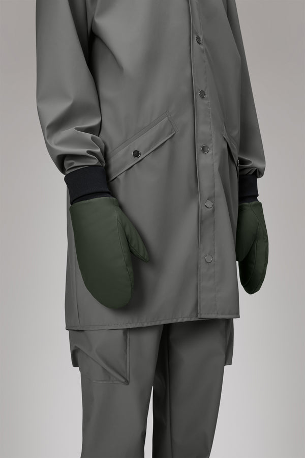 Rains Alta Puffer Mittens Green