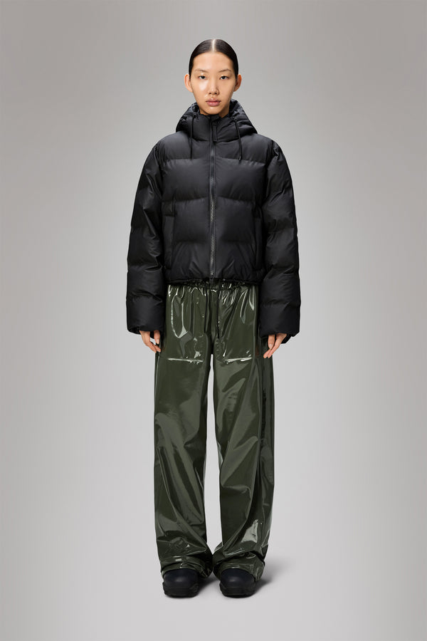 rains Alta Short Puffer Jacket Black