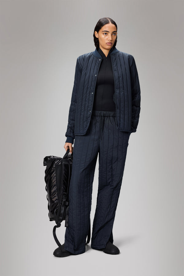 Rains Banja Liner Bomber Jacket Navy