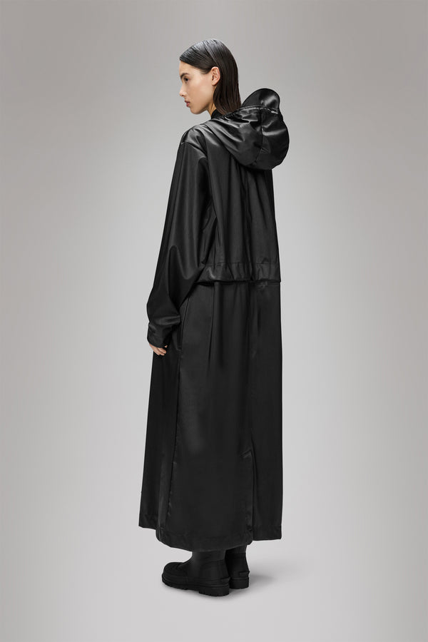 Rains Bold Longest Jacket Black Grain