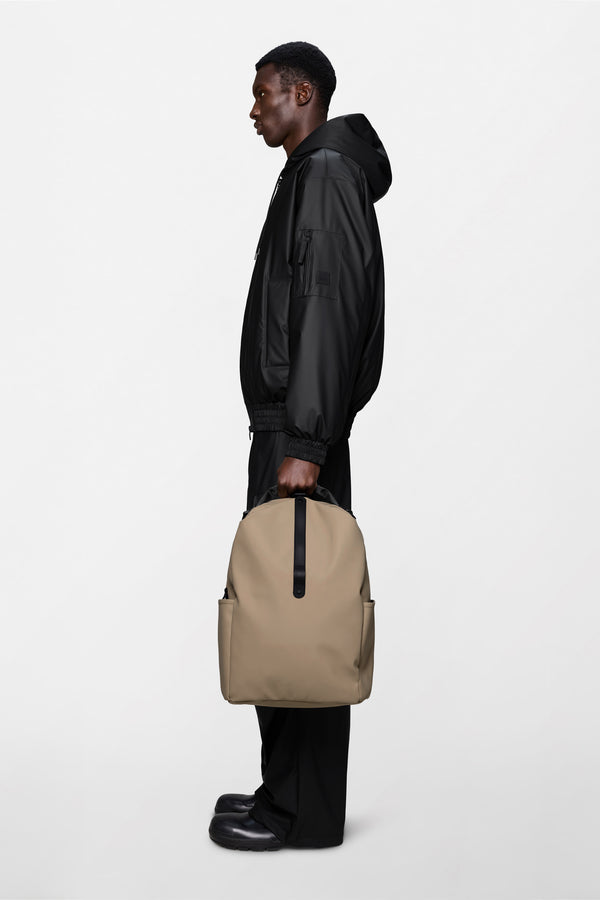 Rains Clip Front Backpack Beige