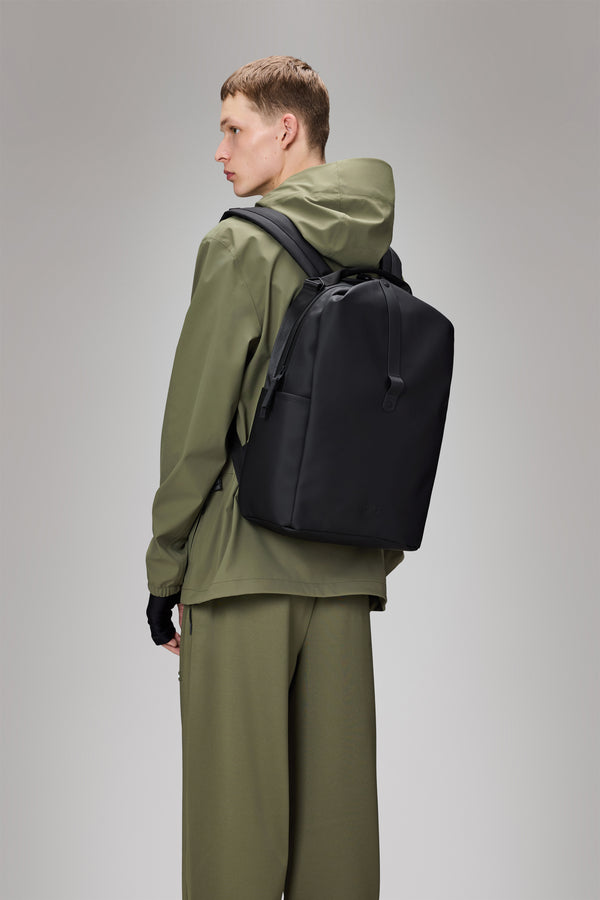 Rains Clip Front Backpack Black