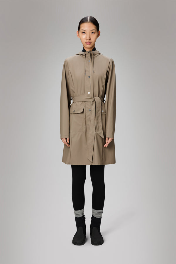 rains Curve Long Jacket Beige