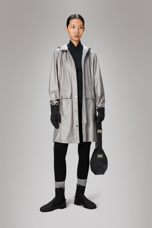 Rains Curve Long Jacket Nimbus