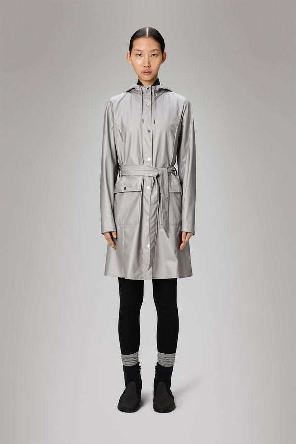 rains Curve Long Jacket Nimbus