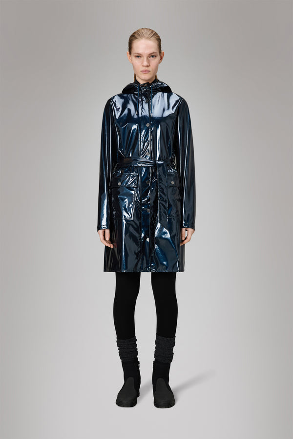 rains Curve Long Jacket Spill