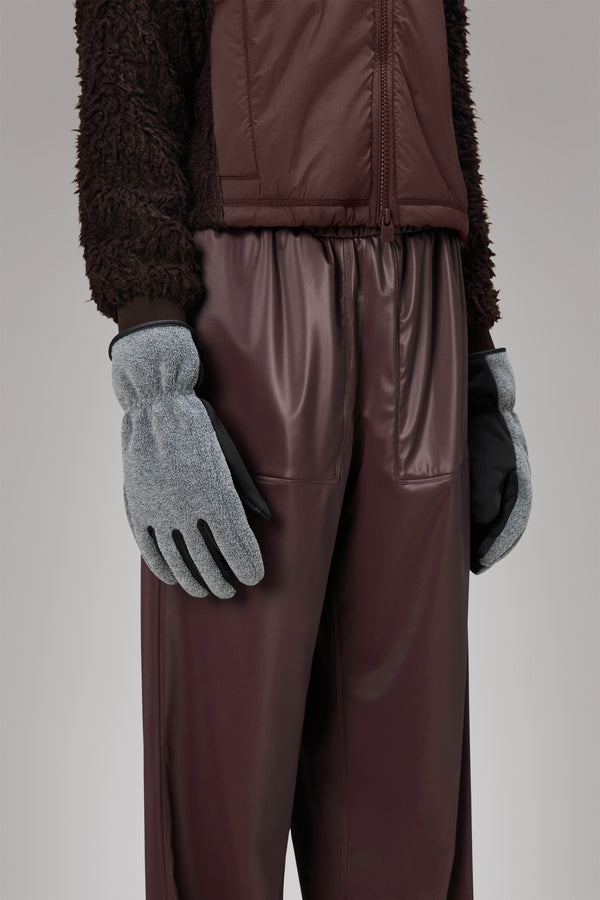 Rains Heavy Fleece Gloves Dark Grey Melange