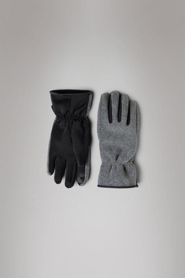 rains Heavy Fleece Gloves Dark Grey Melange