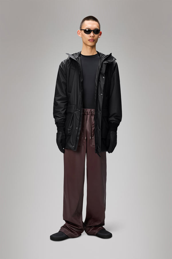 Rains Lohja Long Insulated Cargo Jacket Black