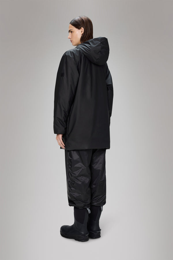 Rains Lohja Long Insulated Cargo Jacket Black