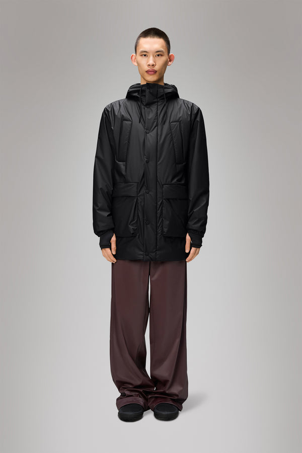 rains Lohja Long Insulated Cargo Jacket Black