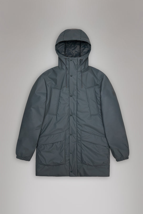 Rains Lohja Long Insulated Cargo Jacket Lagoon