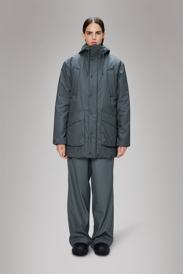 rains Lohja Long Insulated Cargo Jacket Lagoon