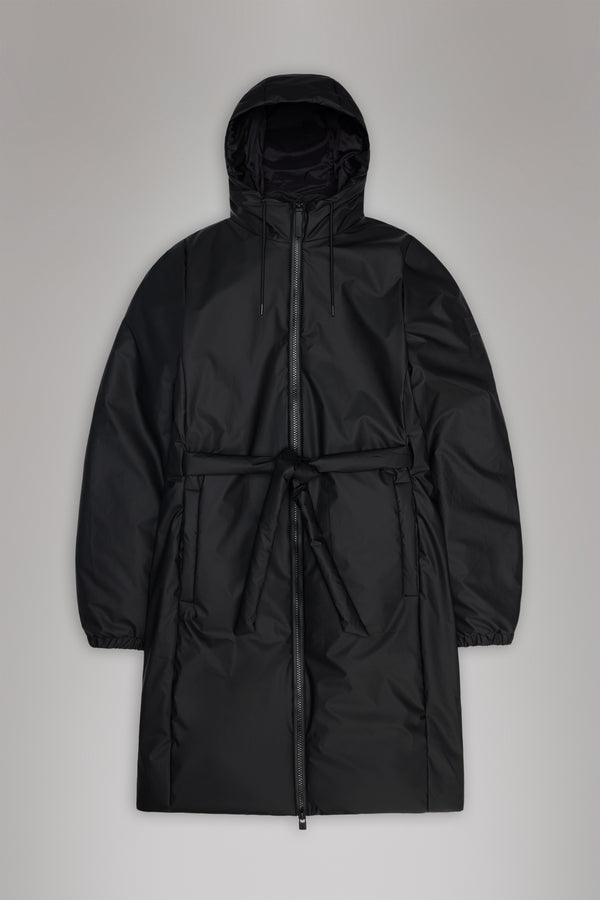 Rains Lohja Long Insulated Curve Jacket Black