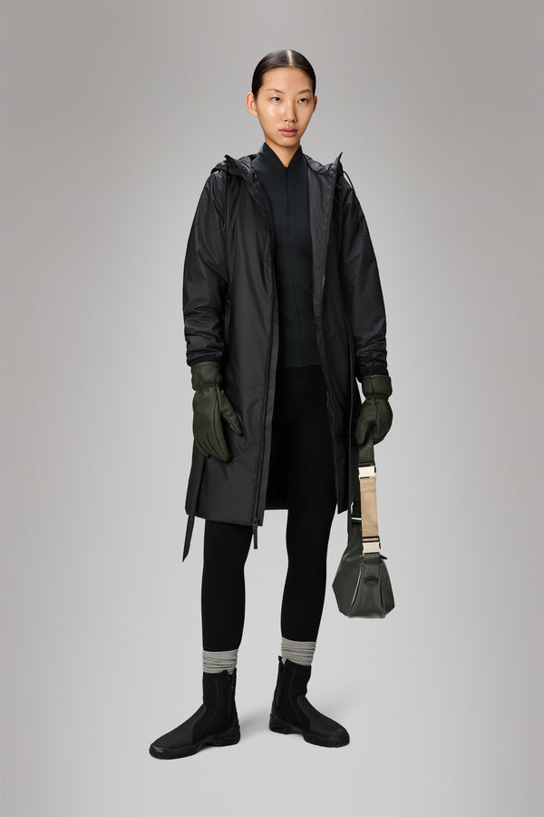Rains Lohja Long Insulated Curve Jacket Black