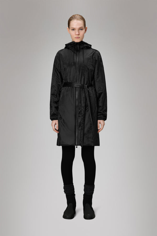 rains Lohja Long Insulated Curve Jacket Coal