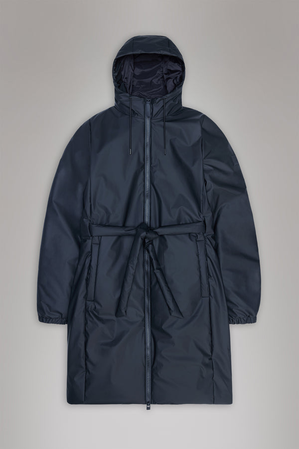 Rains Lohja Long Insulated Curve Jacket Navy