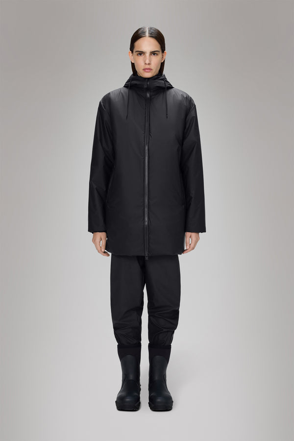 rains Lohja Long Insulated Jacket Black