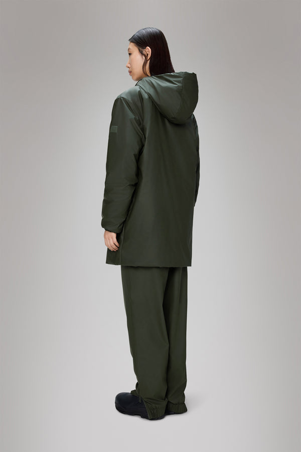 Rains Lohja Long Insulated Jacket Green
