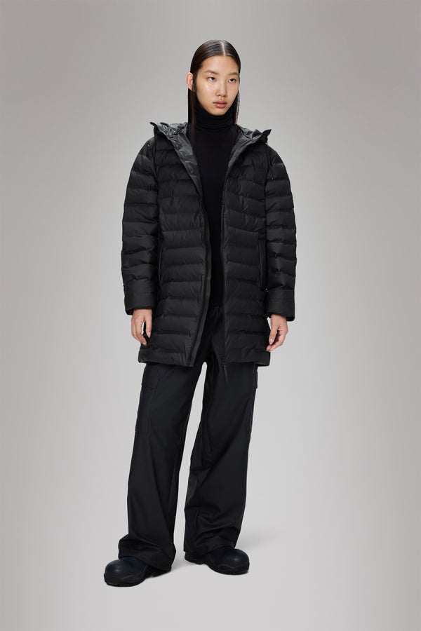 Rains Lohja Long Puffer Jacket Black
