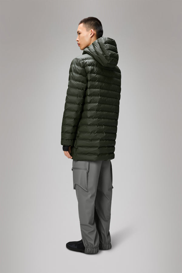 Rains Lohja Long Puffer Jacket Green