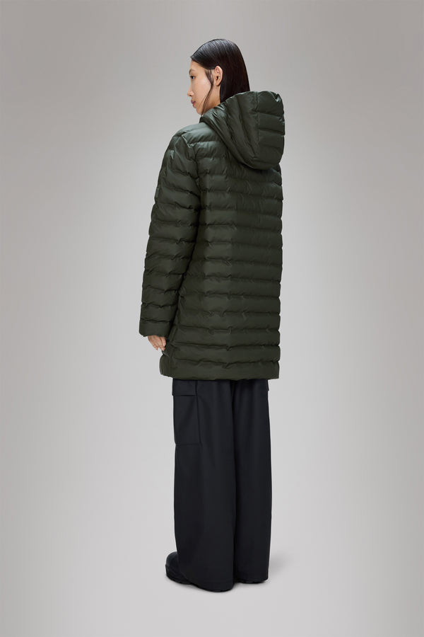 Rains Lohja Long Puffer Jacket Green