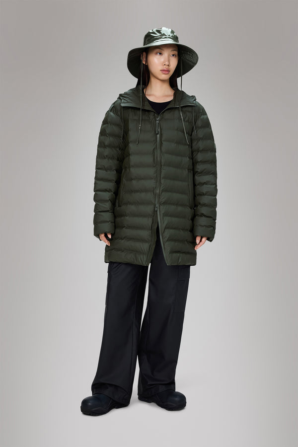 Rains Lohja Long Puffer Jacket Green