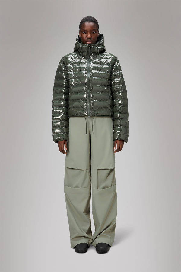 rains Lohja Short Puffer Jacket Swamp