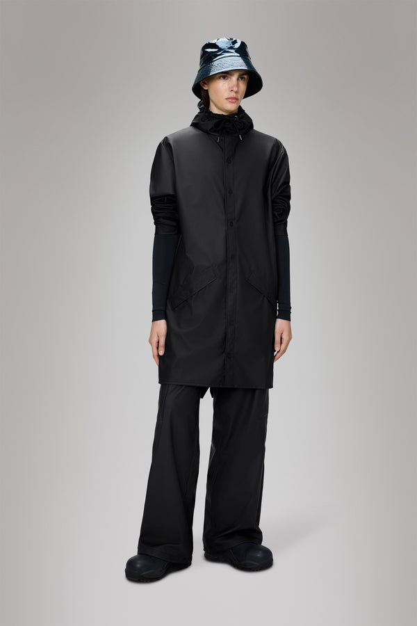 Rains Long Jacket Black