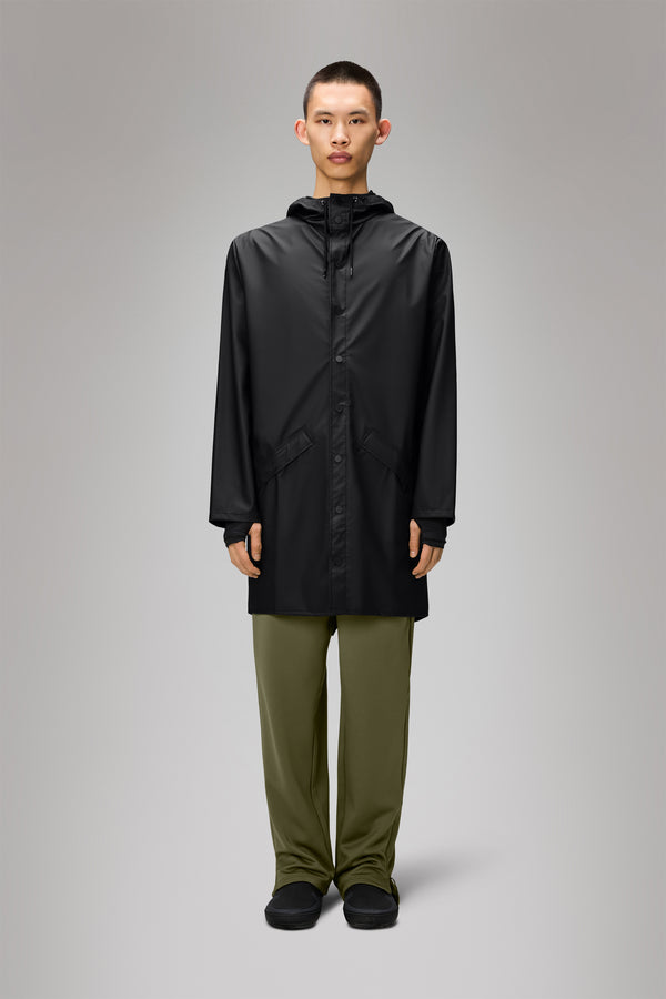 rains Long Jacket Black