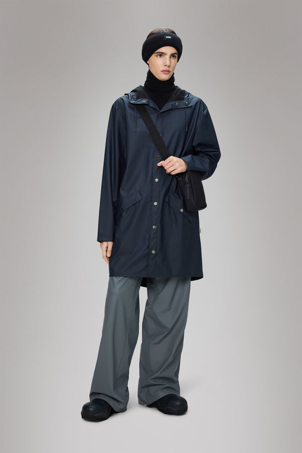 Rains Long Jacket Navy