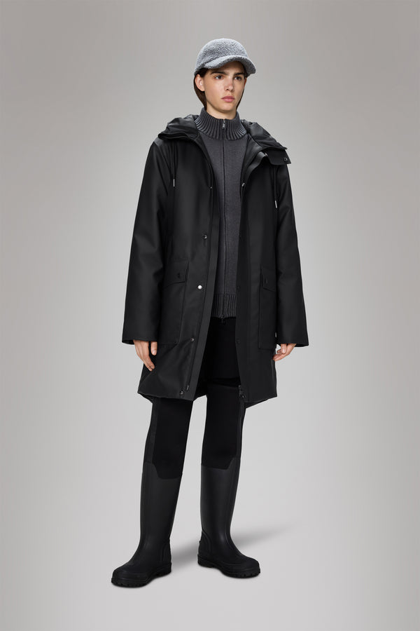 Rains Nome Long Parka Black