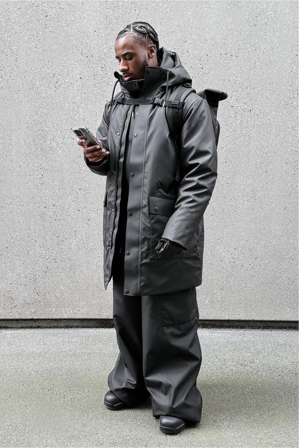 rains Nome Long Parka Black