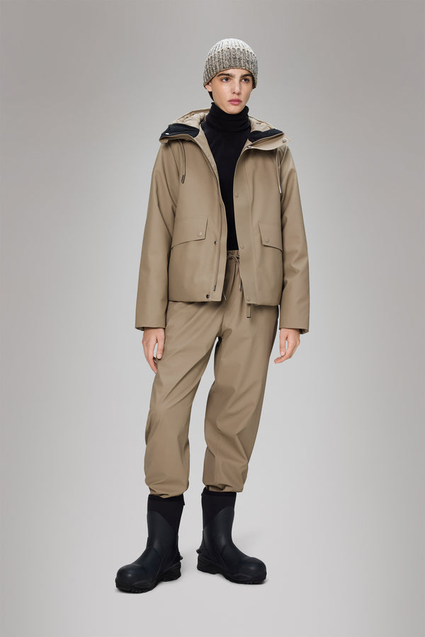 Rains Nome Short W Parka Beige