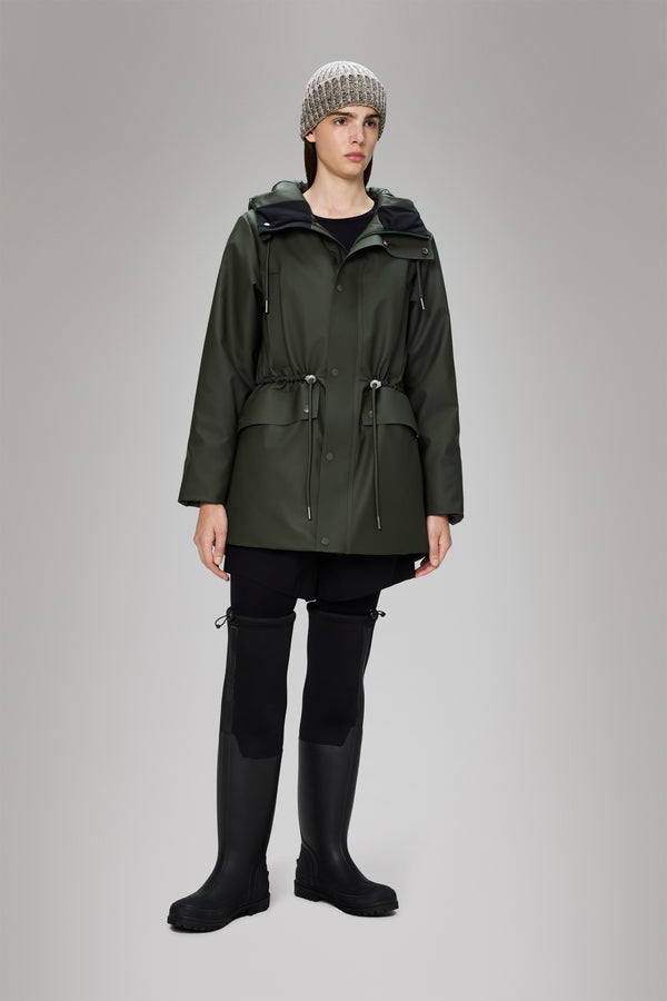 Rains Nome String W Parka Green