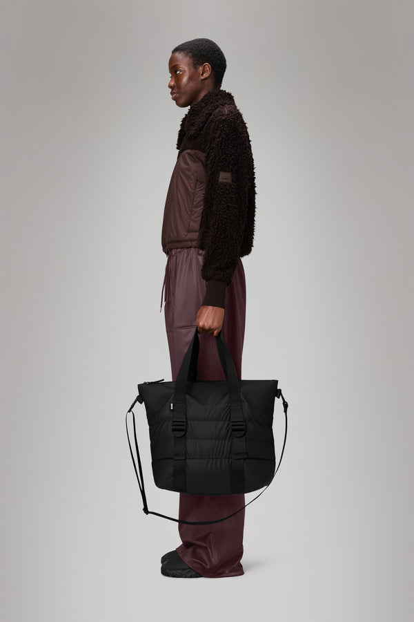 Rains Puffer Mix Tote Bag Mini Black