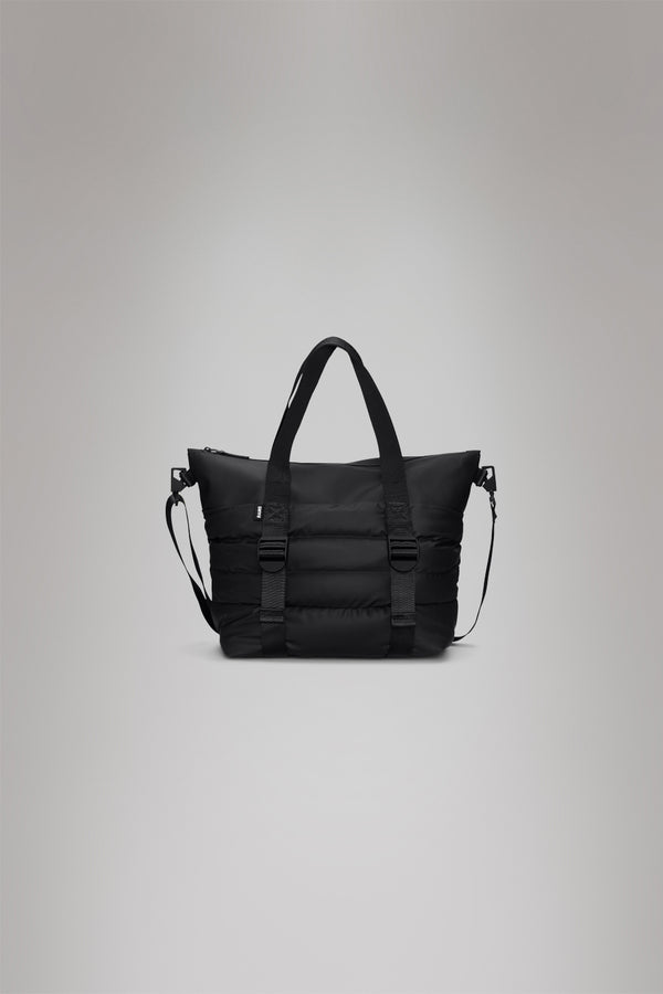 rains Puffer Mix Tote Bag Mini Black