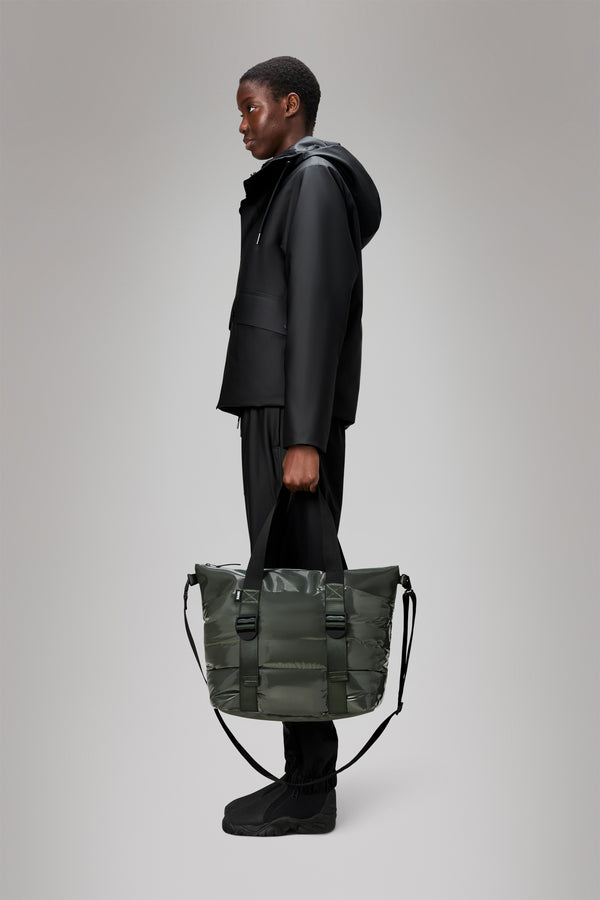 Rains Puffer Mix Tote Bag Mini Swamp