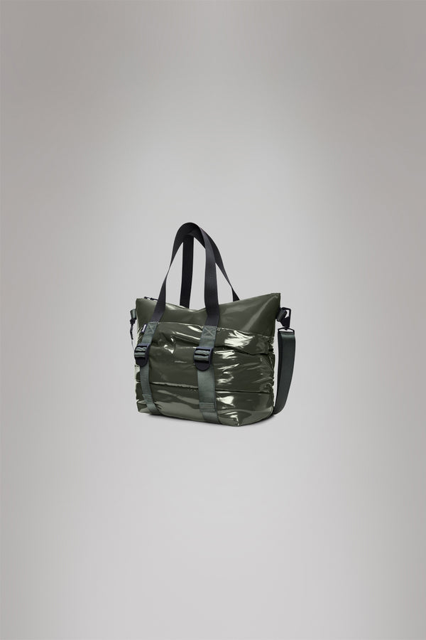 Rains Puffer Mix Tote Bag Mini Swamp