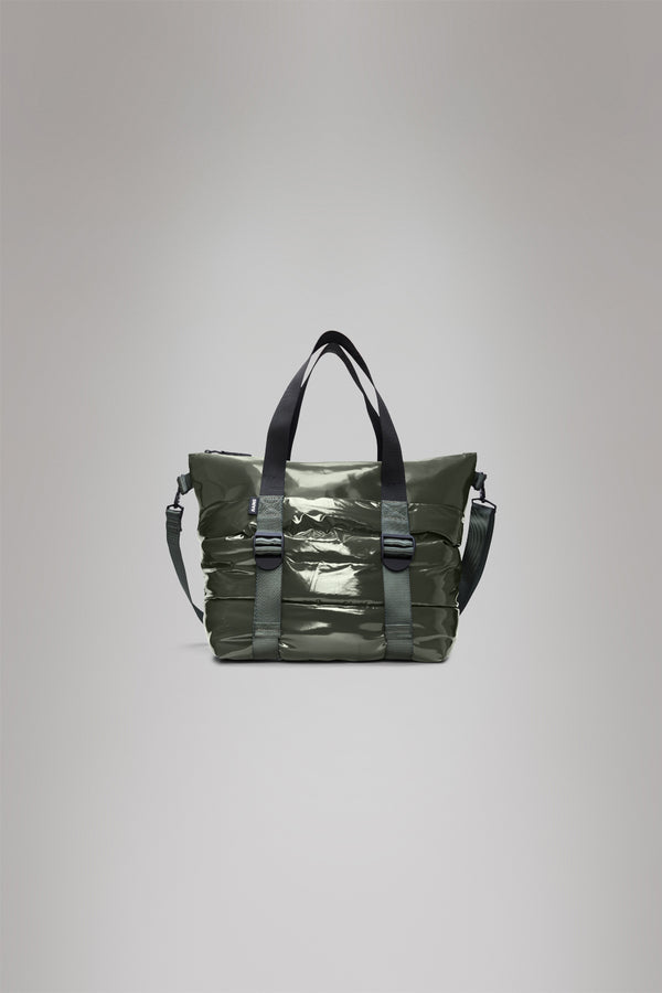 rains Puffer Mix Tote Bag Mini Swamp