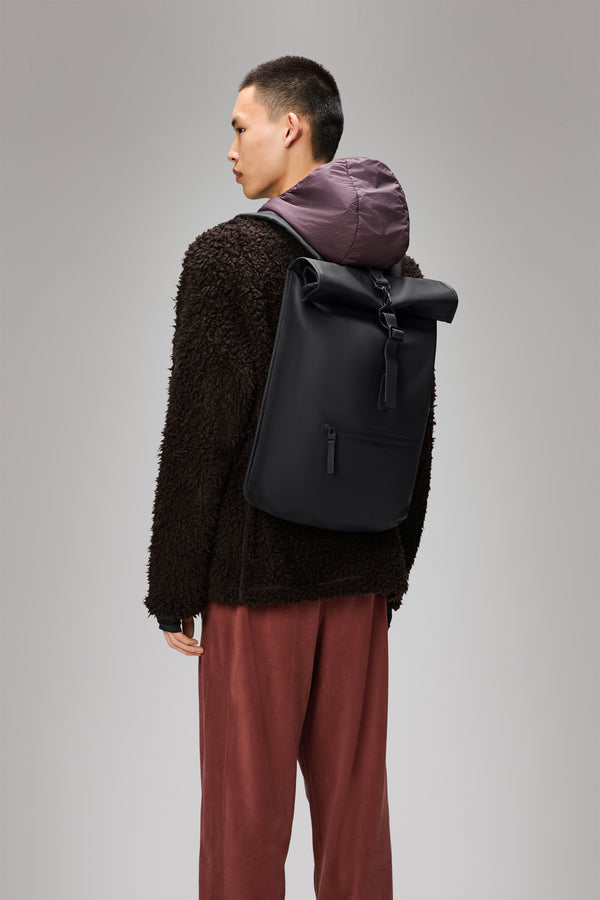 Rains Rolltop Rucksack Black