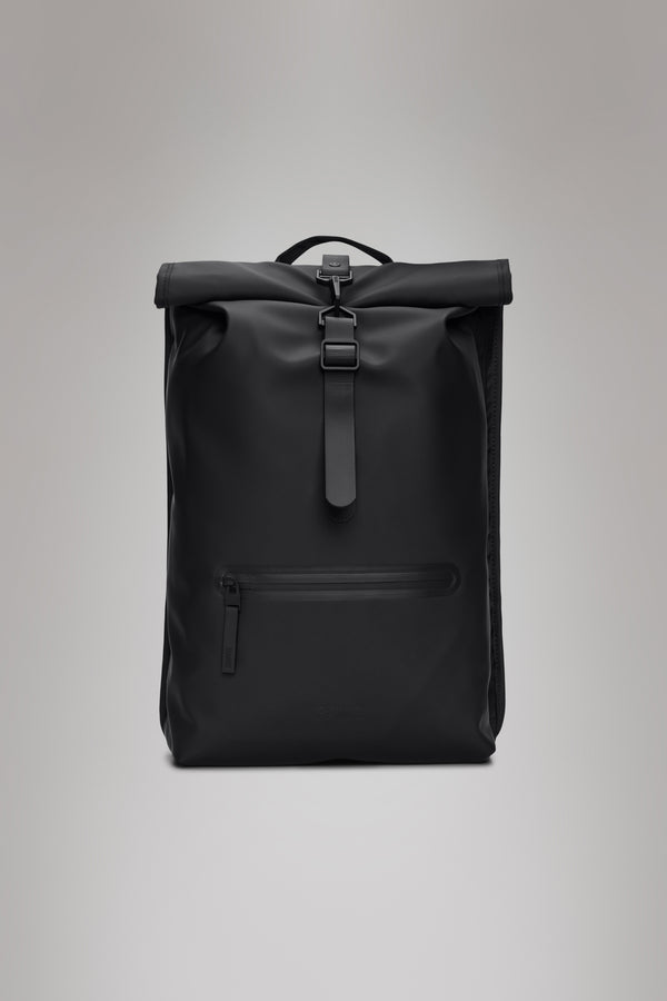 rains Rolltop Rucksack Black