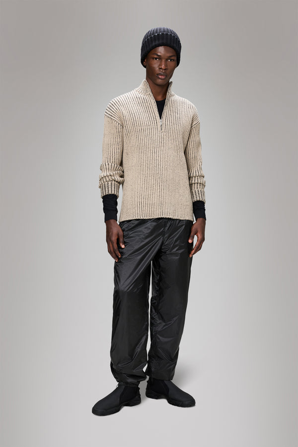 Rains Sapa Half Zip Knit Beige/Black
