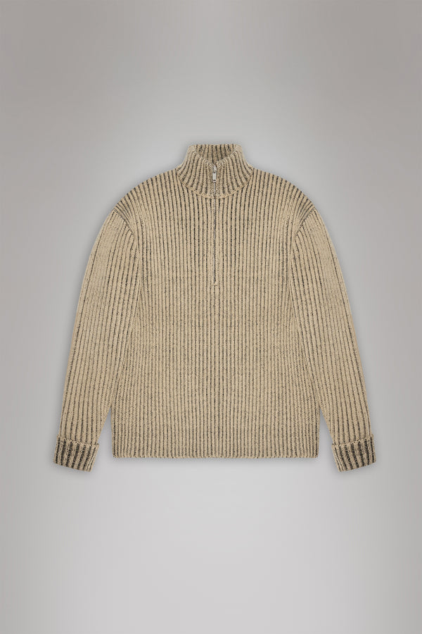 Rains Sapa Half Zip Knit Beige/Black