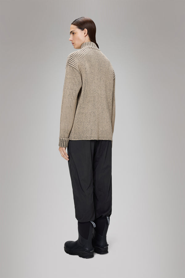 Rains Sapa Half Zip Knit Beige/Black